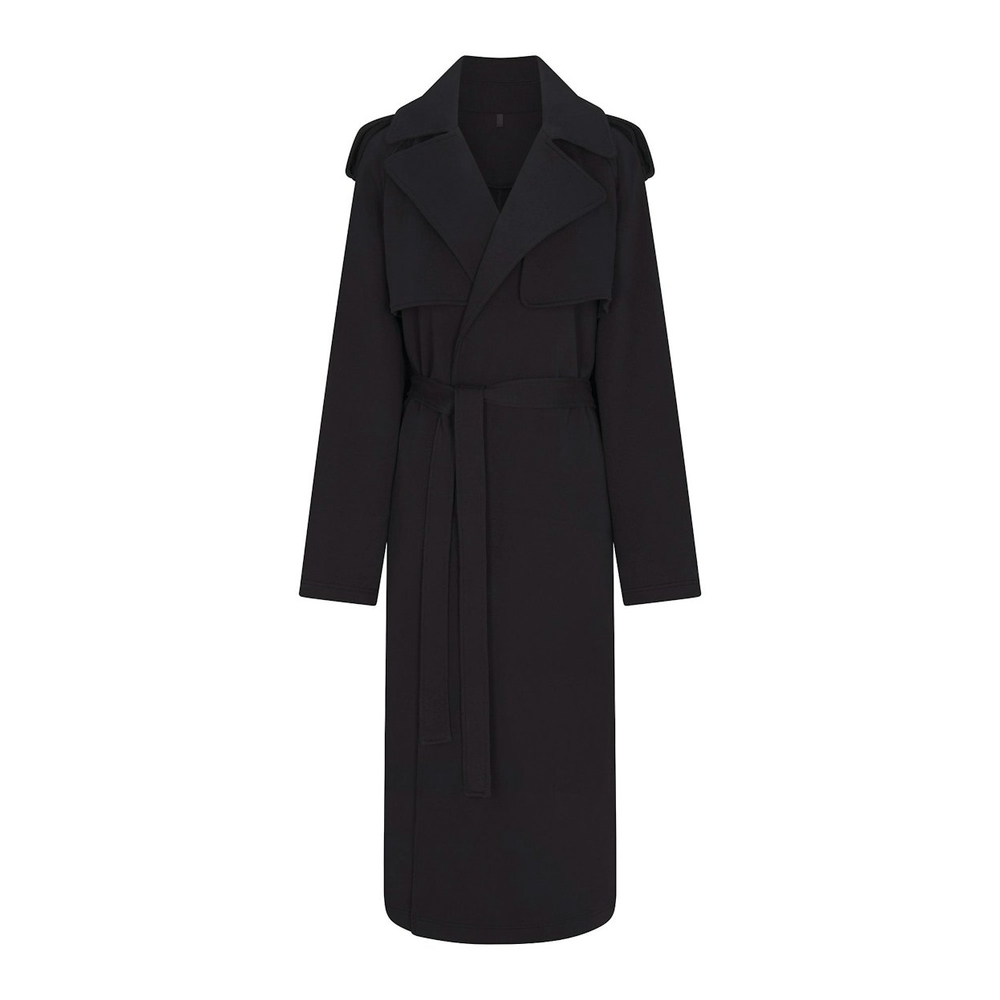 SKIMS Black Trench Coat